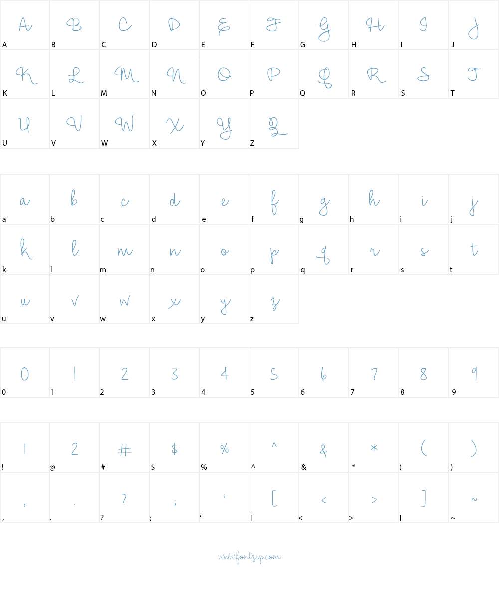 Hickory Jack Font Character